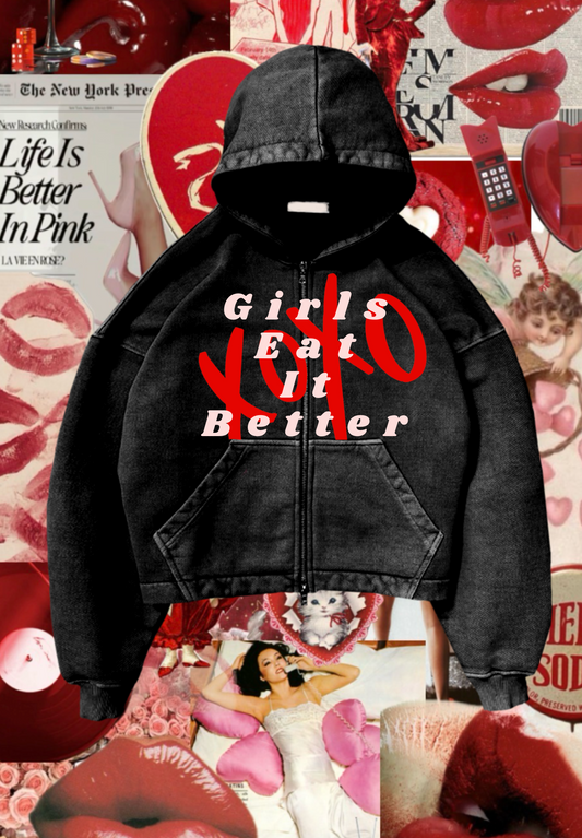 Girls Eat It Better Zip Up Hoodie